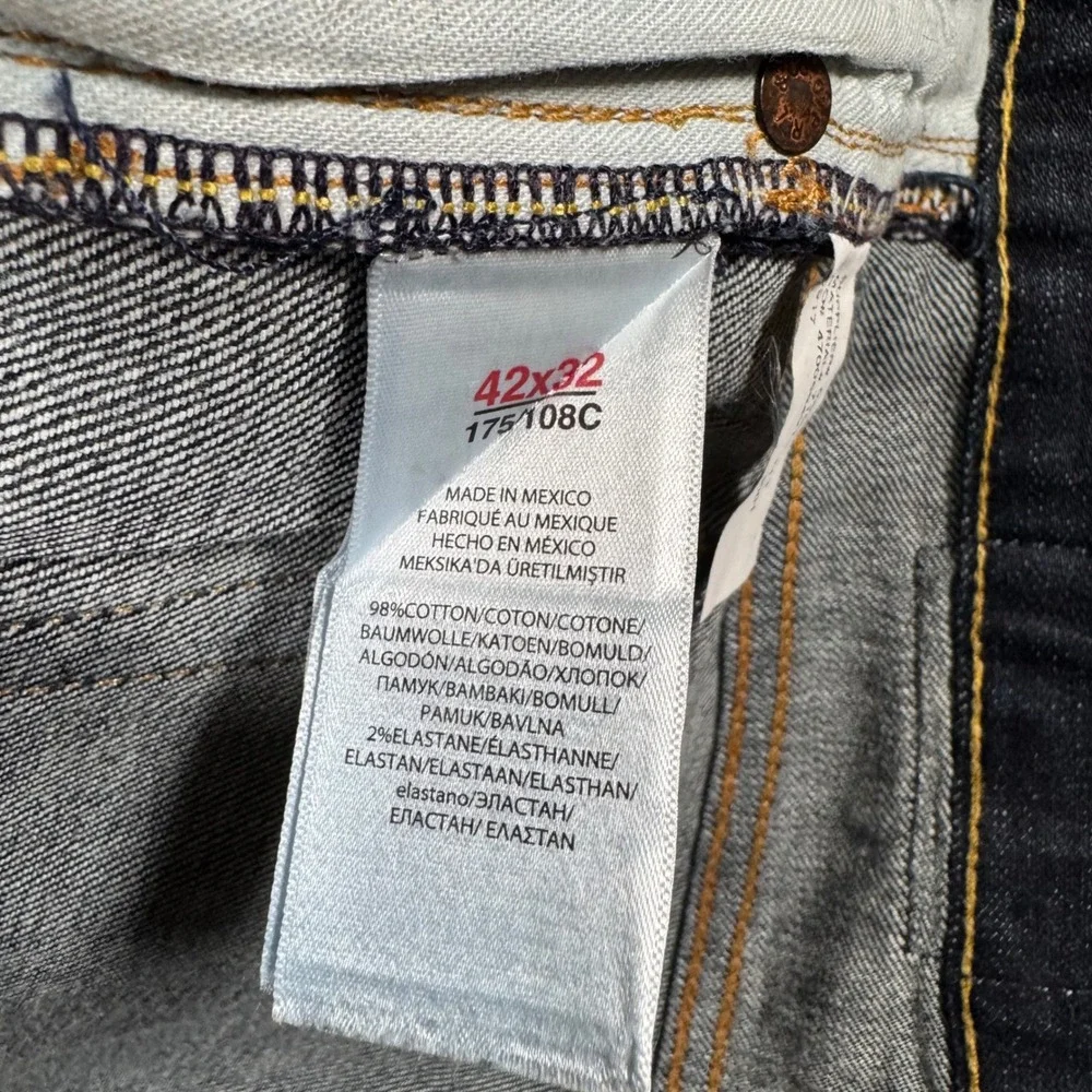 Polo Ralph Lauren Thompson Relaxed Jeans Mens 42x32 Dark Wash Denim Straight Leg